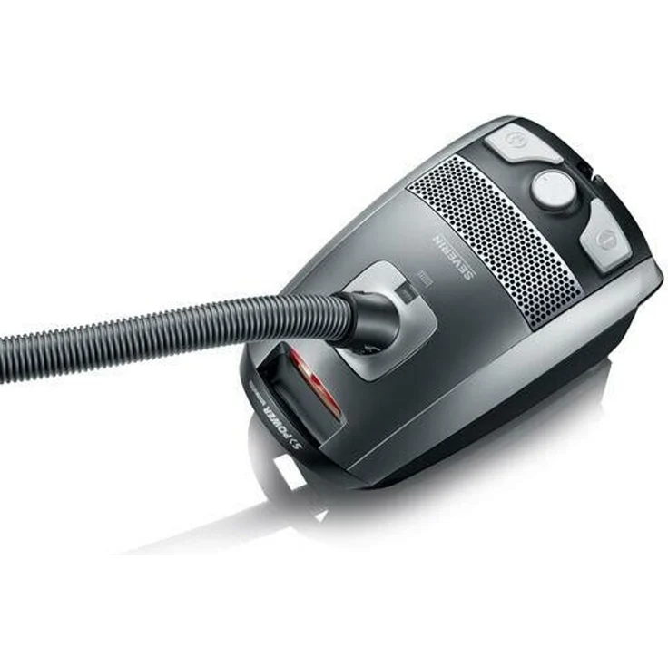 Severin BC 7045 S'Power Snowwhite Bodenstaubsauger, mit Beutel, 750 Watt, platingrau-granatrot  – Bild 7