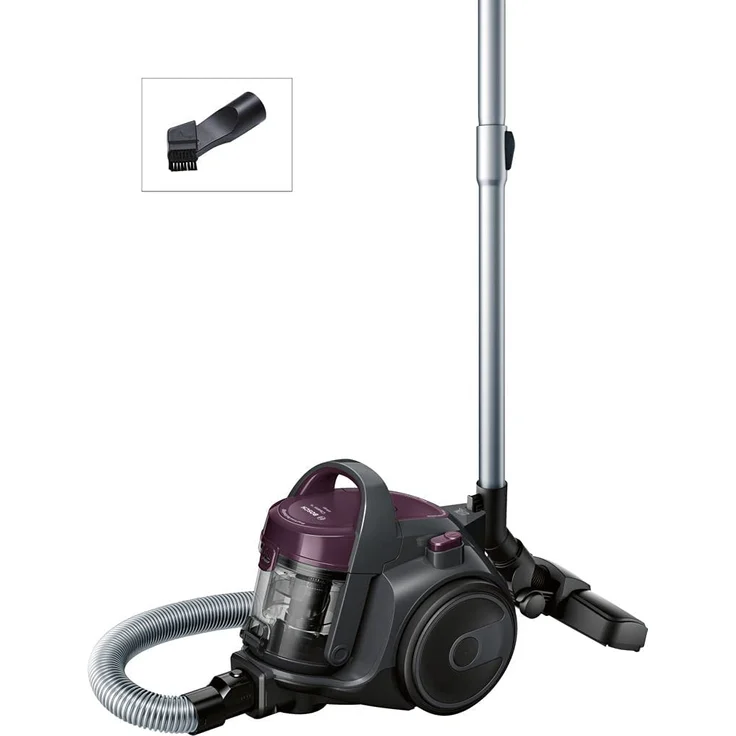 Bosch BGC05AAA1 Bodenstaubsauger, beutellos, 700 Watt, grau-violett – Bild 1
