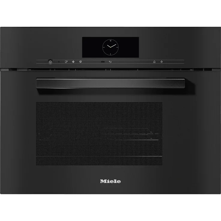Miele DGM 7845 Dampfgarer mit Mikrowelle, Frischwasseranschluss, Menügaren, M Touch, DualSteam-Dampftechnologie, Farbe Obsidianschwarz