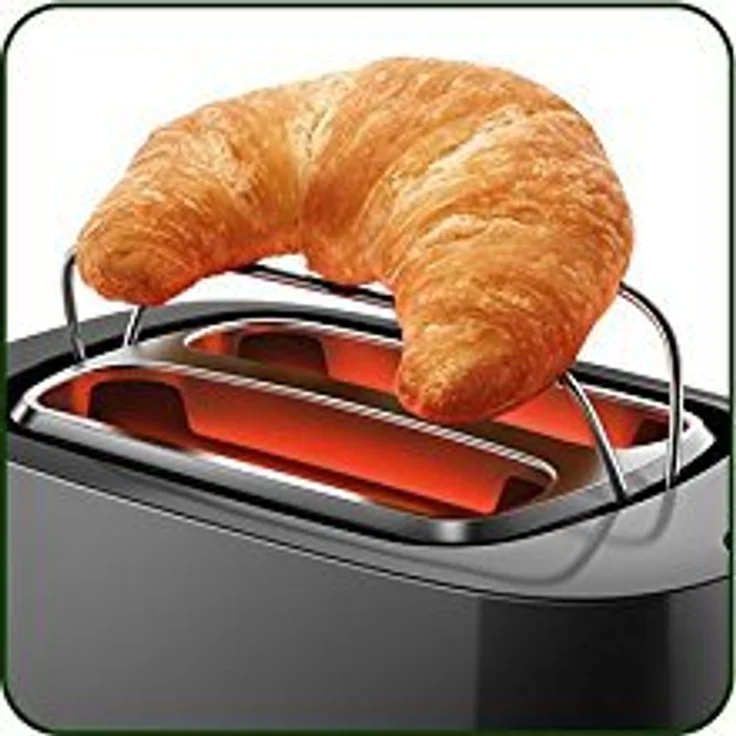 Philips HD2581-90 Toaster, integrierter Brötchenaufsatz, 8 Bräunungsstufen, schwarz – Bild 3