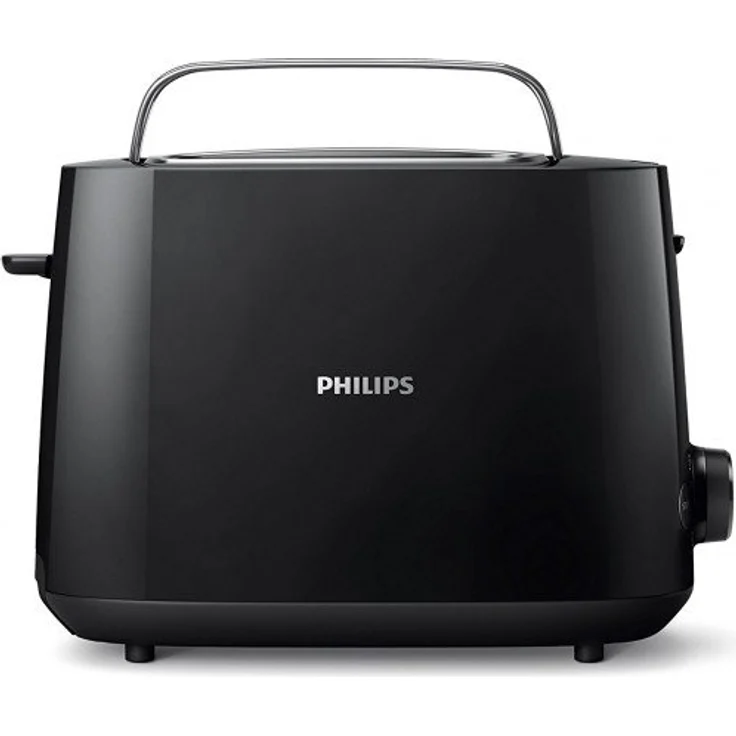 Philips HD2581-90 Toaster, integrierter Brötchenaufsatz, 8 Bräunungsstufen, schwarz – Bild 1