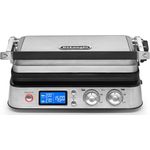 De'Longhi CGH1020D MultiGrill, Elektro-Grill mit 6 Kochfunktionen, elektrischer Kontaktgrill, Tischgrill, Gratin-Funktion, 2 Grillplatten-Sets, 2000 W, 45,8 x 34,3 x 18,5 cm, edelstahl