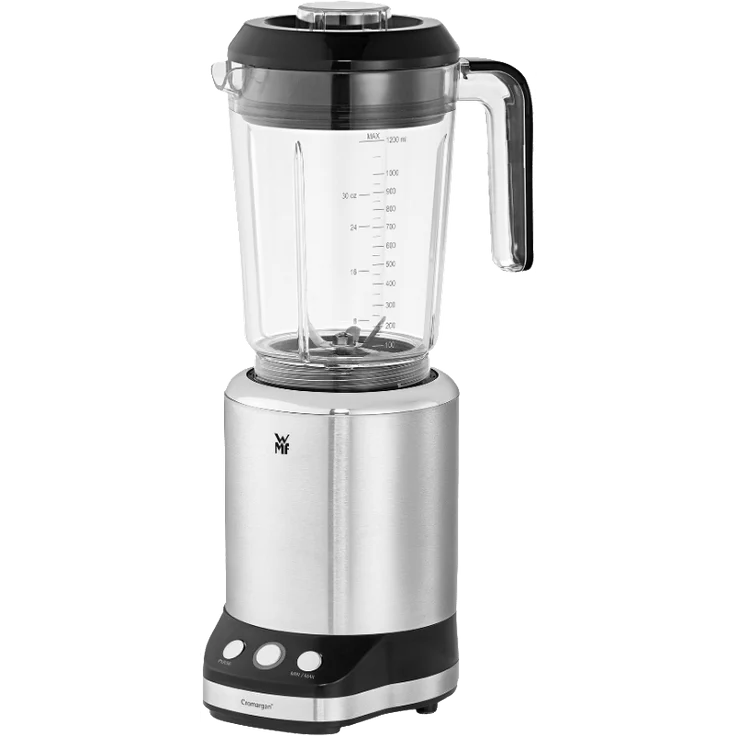 WMF Kult X Standmixer 25.000 U-min, 900 Watt, 2 Geschwindigkeiten, 4 Mixbehälter, ToGo-Flasche, Messereinheit mit Kreuzklingen für Smoothies, Messereinheit mit Flachklingen zum Zerkleinern – Bild 1