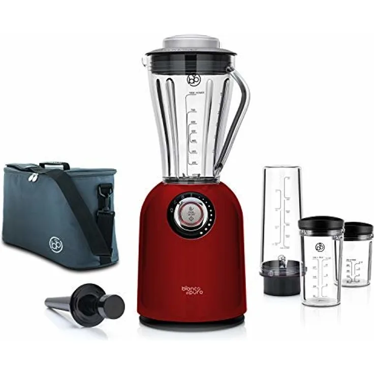Bianco di puro Attivo Standmixer, 800 Watt, 3 Mixprogramme, rot
