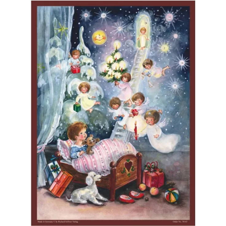 Adventskalender No. 70143 '' Engelstraum'' 26,5x35,5cm