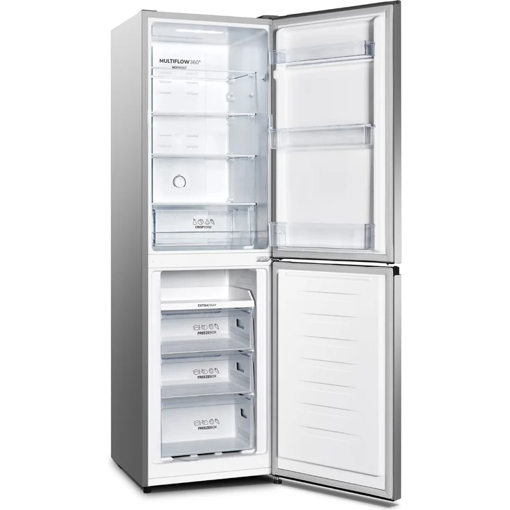 Gorenje NRK418ECS4 Kühl-Gefrierkombination, freistehend, silber, NoFrost, Multi-Airflow, Breite 55 cm – Bild 2