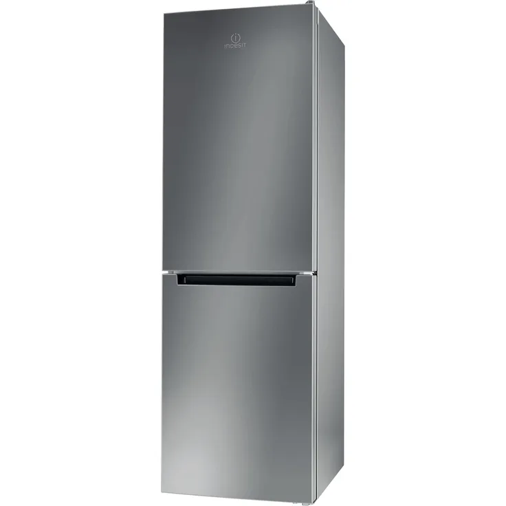 Indesit LI8 SN2E X Kühl-Gefrierkombination, freistehend, silber, Energieklasse E