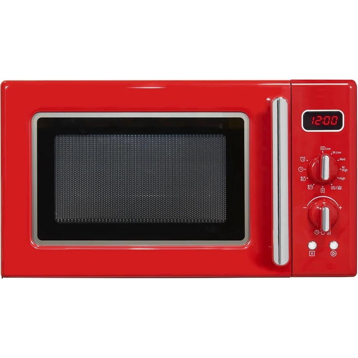 RMW720-3GDIG Mikrowelle mit Grill, Standgerät, 700 Watt, 20 Liter Garraum, rot, 8 Automatik-Programme, lackiert – Bild 2