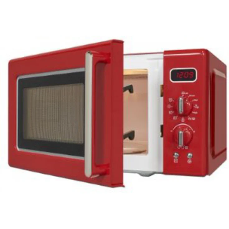 RMW720-3GDIG Mikrowelle mit Grill, Standgerät, 700 Watt, 20 Liter Garraum, rot, 8 Automatik-Programme, lackiert – Bild 1