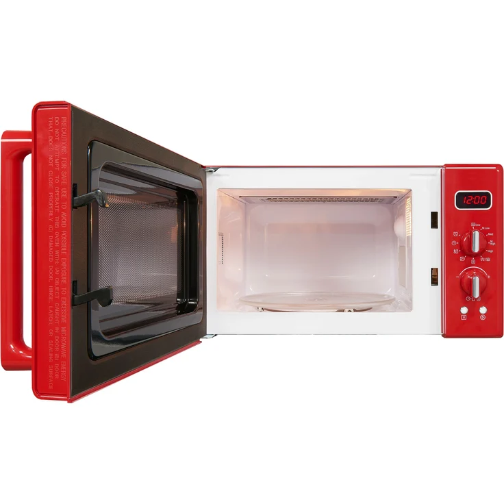 RMW720-3GDIG Mikrowelle mit Grill, Standgerät, 700 Watt, 20 Liter Garraum, rot, 8 Automatik-Programme, lackiert – Bild 5