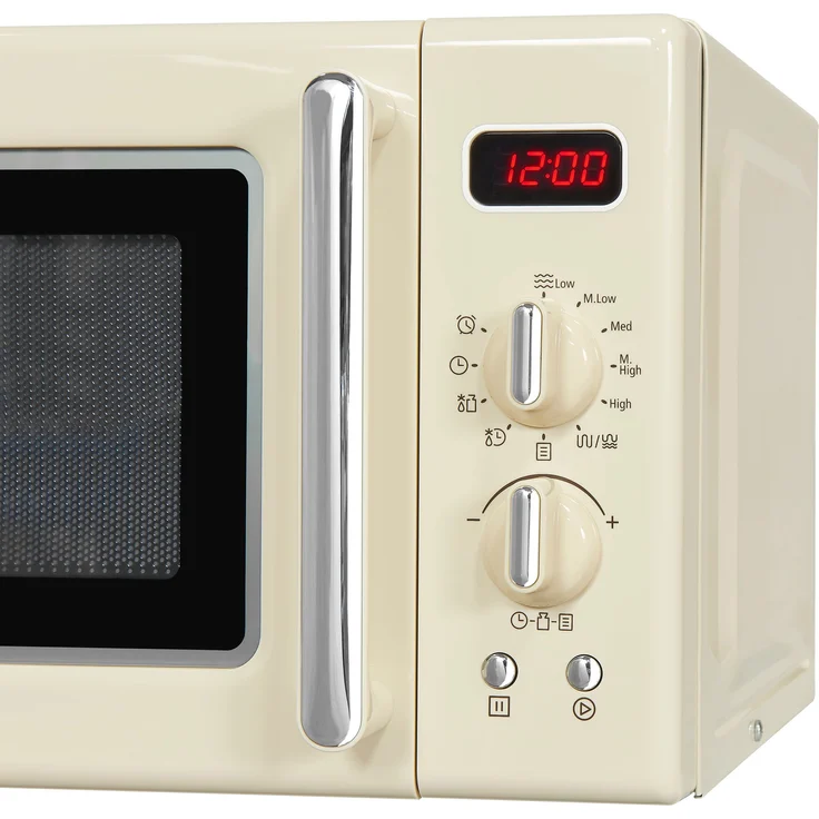 RMW720-3GDIG Mikrowelle mit Grill, Standgerät, 700 Watt, 20 Liter Garraum, cremefarben, 8 Automatik-Programme, lackiert – Bild 3