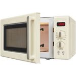 RMW720-3GDIG Mikrowelle mit Grill, Standgerät, 700 Watt, 20 Liter Garraum, cremefarben, 8 Automatik-Programme, lackiert