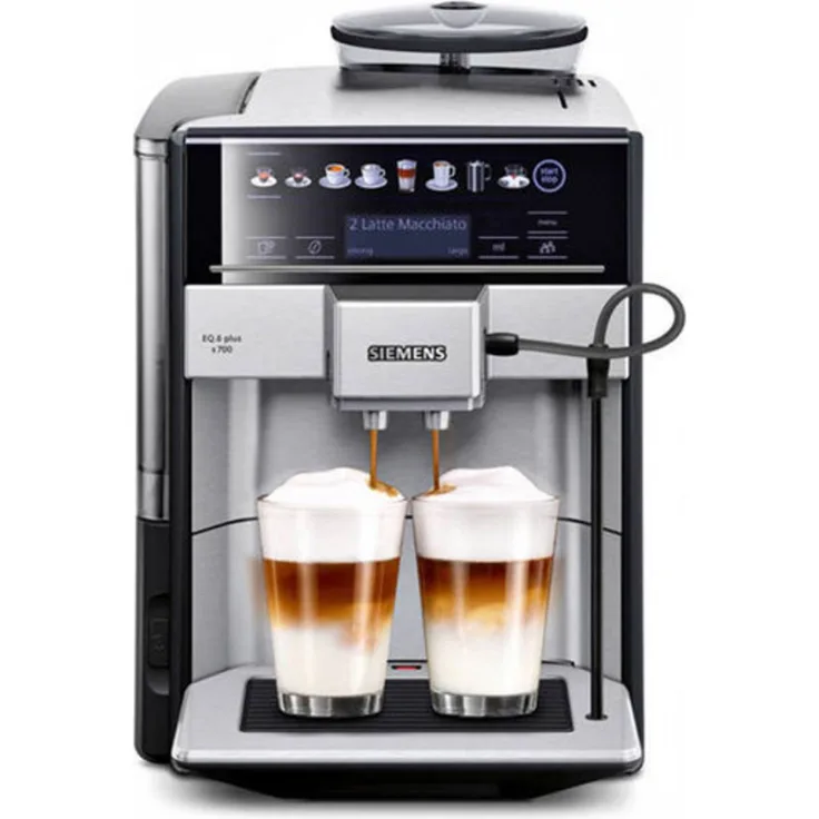 Siemens EQ.6 plus TE657313RW, Kaffeevollautomat, 1,7 l, 1500 W, schwarz, Silber
