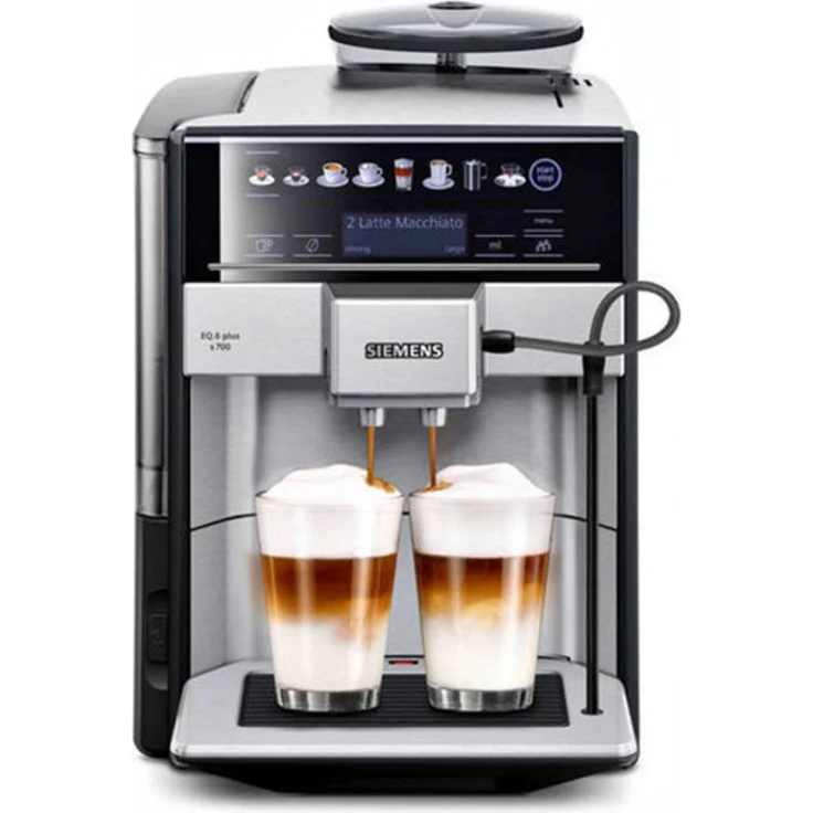 Siemens EQ.6 plus TE657313RW, Kaffeevollautomat, 1,7 l, 1500 W, schwarz, Silber – Bild 1