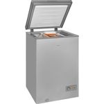 Exquisit GT100-330E Gefriertruhe, freistehend, silber, Breite 54.6 cm, Energieklasse E