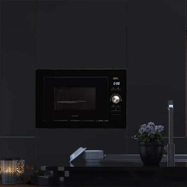 Cecotec GrandHeat 2590 Mikrowelle mit Grill, Standgerät, 900 Watt, 25 Liter Garraum, Edelstahl, Drehteller – Bild 1