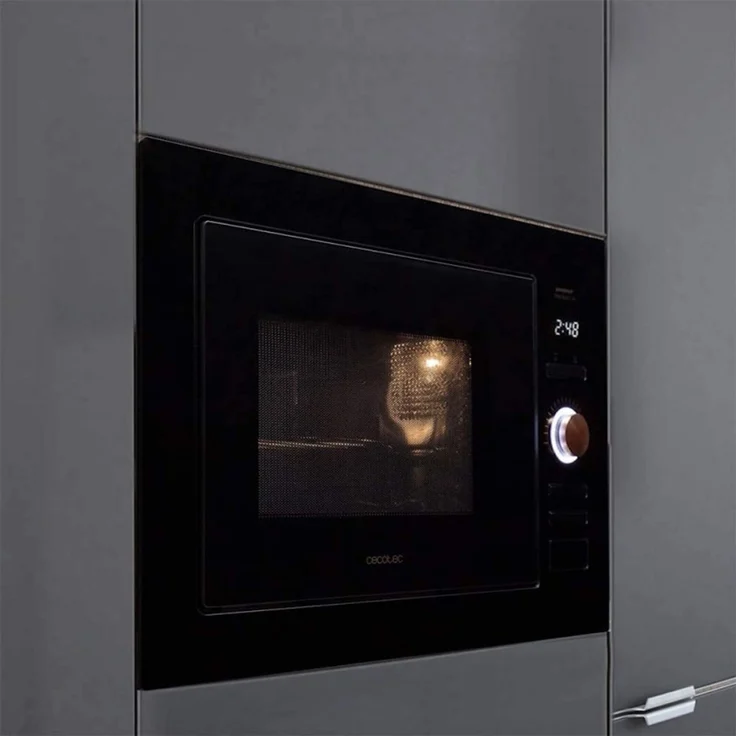 Cecotec GrandHeat 2590 Mikrowelle mit Grill, Standgerät, 900 Watt, 25 Liter Garraum, Edelstahl, Drehteller – Bild 4