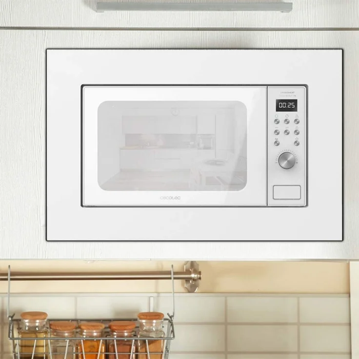 Cecotec Grandheat 2000 Mikrowelle mit Grill, Standgerät, 700 Watt, 20 Liter Garraum, weiß, Drehteller – Bild 1