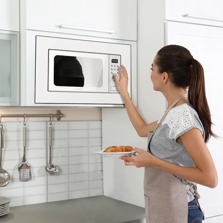 Cecotec Grandheat 2000 Mikrowelle mit Grill, Standgerät, 700 Watt, 20 Liter Garraum, weiß, Drehteller – Bild 2