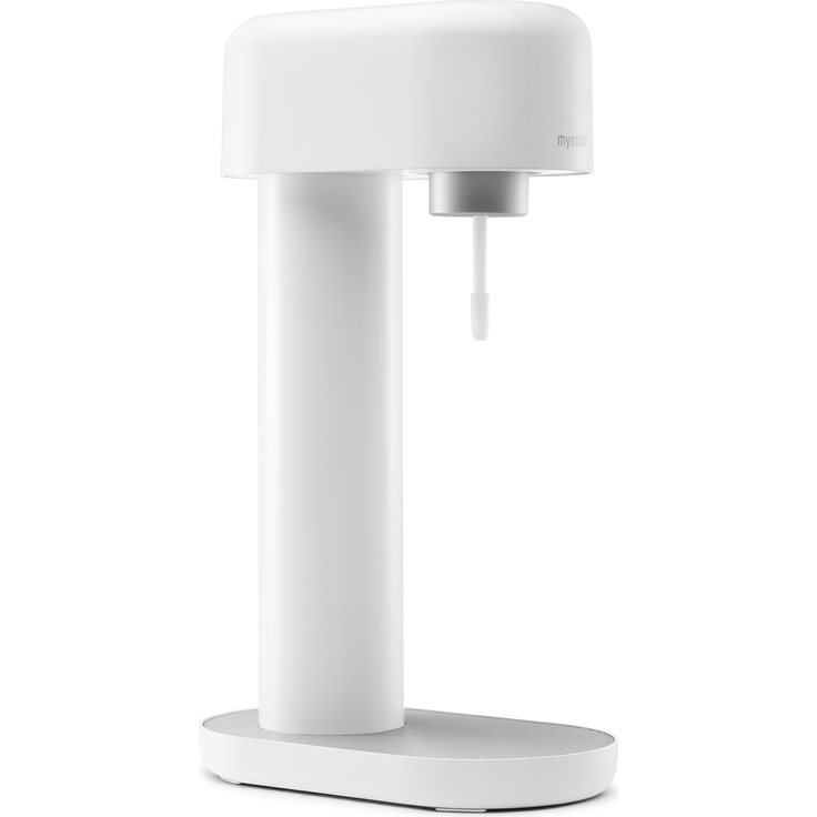 Mysoda Ruby Wassersprudler, inkl. 2 PET-Flaschen, 1 Kohlensäure-Zylinder, Aluminium, weiß