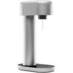 Mysoda Ruby Wassersprudler, inkl. 2 PET-Flaschen, 1 Kohlensäure-Zylinder, Aluminium, silber