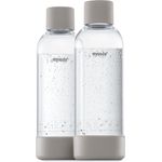 Mysoda PET-Flasche, 2er Set à 1 Liter, für MySoda Wunderkerzen, dove
