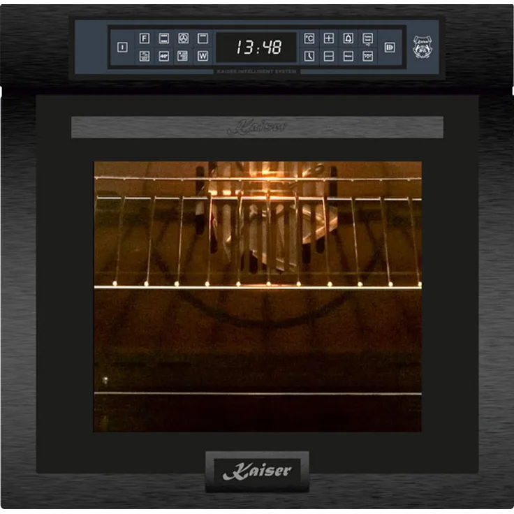 Kaiser EH 6306 RS Schwarzes Stahl Einbaugerätbackofen 79L