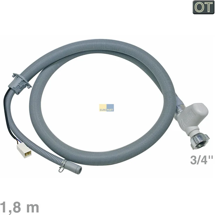 AEG Electrolux Sicherheitszulaufschlauch, Aquastop Zulaufschlauch mit elektrischem Anschluss 1,8 m Spülmaschine 50295663004