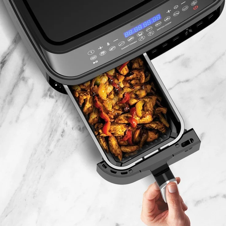 Epiq XXL Doppel Heißluftfritteuse, ohne Öl, 9 Liter Fassungsvermögen, 1750 Watt, schwarz, 80000690 – Bild 10