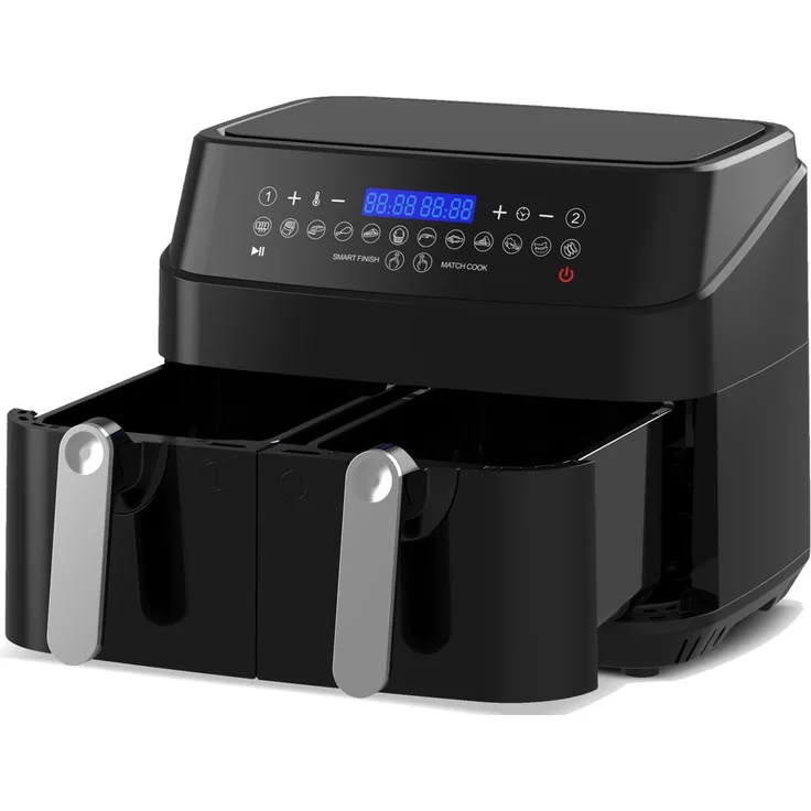 Epiq XXL Doppel Heißluftfritteuse, ohne Öl, 9 Liter Fassungsvermögen, 1750 Watt, schwarz, 80000690