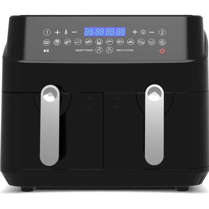 Epiq XXL Doppel Heißluftfritteuse, ohne Öl, 9 Liter Fassungsvermögen, 1750 Watt, schwarz, 80000690 – Bild 6