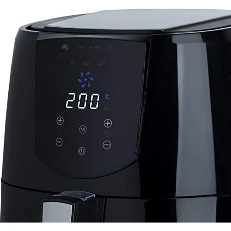H.Koenig FRY700 FRY800 Heißluftfritteuse, ohne Fett, 1.6 Liter Fassungsvermögen, 850 Watt, Edelstahl, schwarz – Bild 3