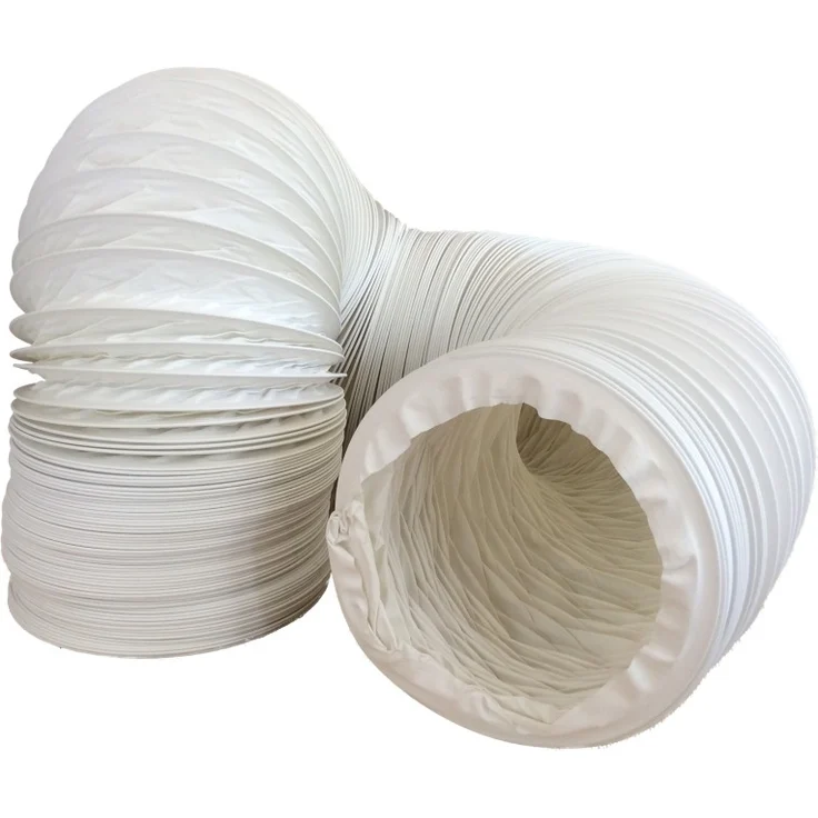 Abluftschlauch PVC flexibel Ø 125 - 127 mm, 6 m z.B. für Klimaanlagen, Wäschetrockner, Abzugshaube