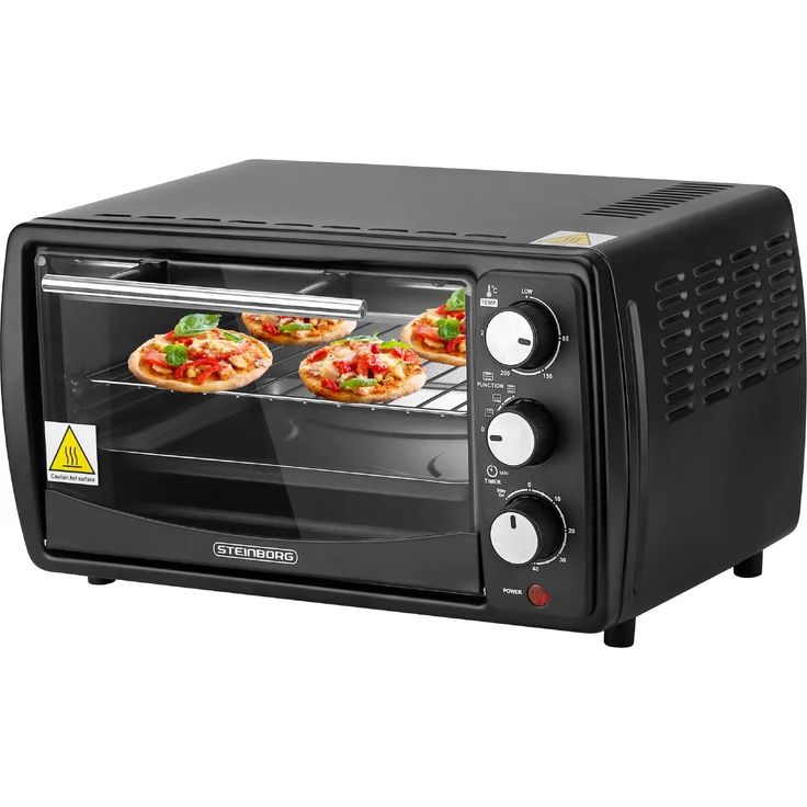 Steinborg Minibackofen, 13 Liter, Timer, Krümelblech, 1200 Watt – Bild 7