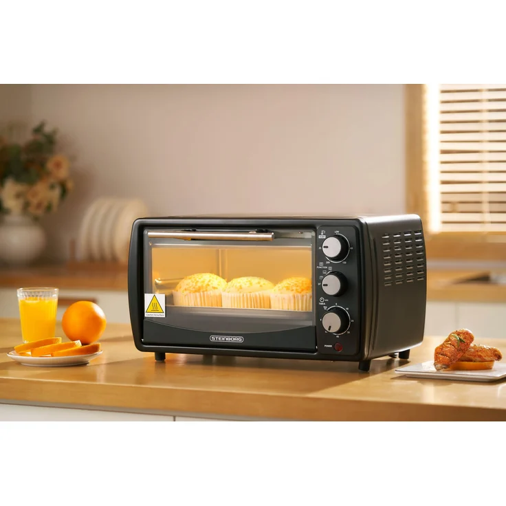 Steinborg Minibackofen, 13 Liter, Timer, Krümelblech, 1200 Watt – Bild 4