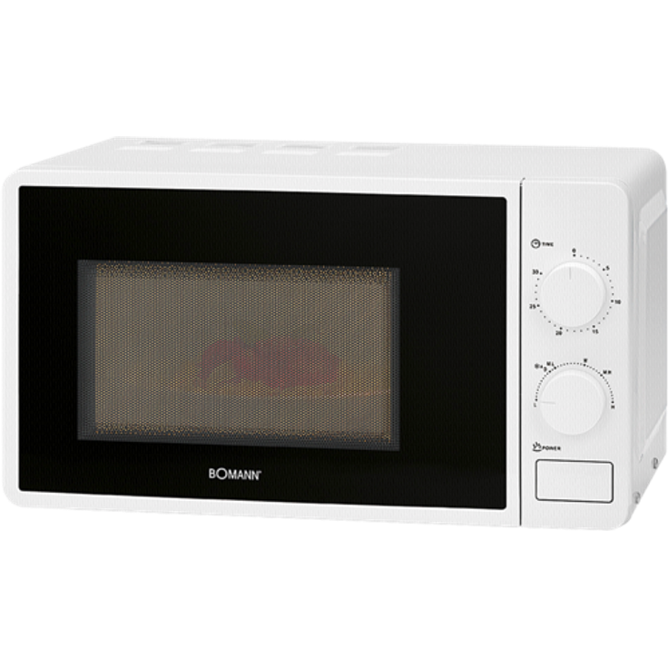 Bomann MW 6014 CB Mikrowelle, Standgerät, 700 Watt, 20 Liter Garraum, weiß
