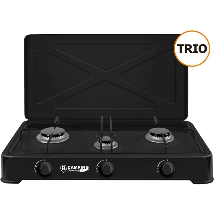 Trio Gaskocher 3-flammig Campingkocher Camping Herd Gasherd Kochfeld Kocher – Bild 2