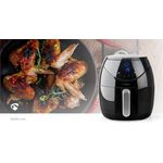 Nedis Heißluftfritteuse, ohne Öl, 6.5 Liter Fassungsvermögen, 1800 Watt, schwarz, Kunststoff, Grillfunktion - Preisvergleich