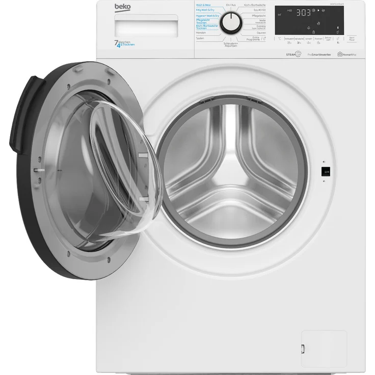 Beko WDW75141Steam1, Waschtrockner, Energieeffizienzklasse D, Standgerät, Breite 60 cm, Geräuschemissionsklasse B – Bild 4