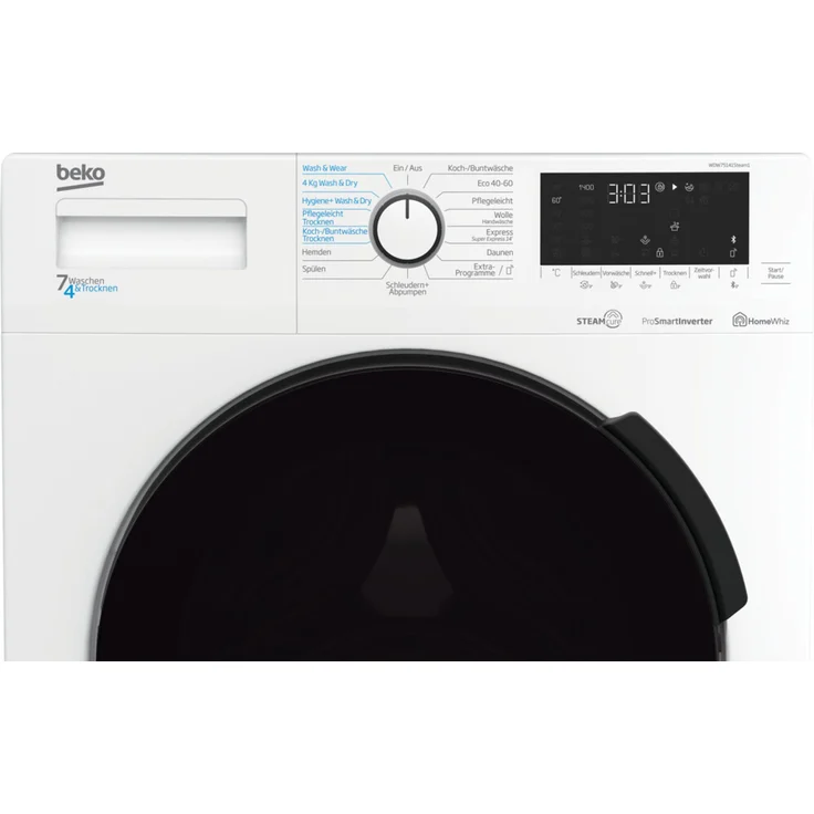 Beko WDW75141Steam1, Waschtrockner, Energieeffizienzklasse D, Standgerät, Breite 60 cm, Geräuschemissionsklasse B – Bild 5