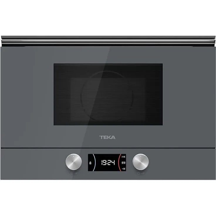 Teka ML 8220 BIS LST Mikrowelle mit Grill, Einbaugerät, 850 Watt, 22 Liter Garraum, grau, Keramikemaille