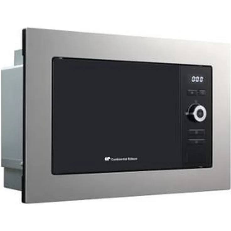 Continental Edison MO20IXES Mikrowelle, Einbaugerät, 20 Liter Garraum, silber schwarz
