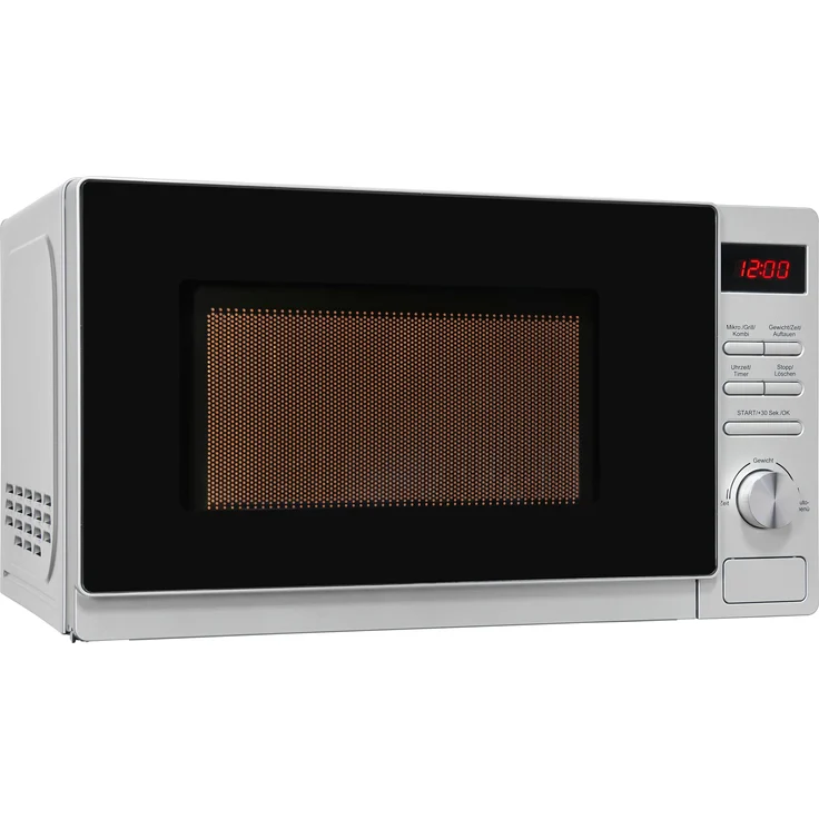 Exquisit MW2070-3GDI si Mikrowelle mit Grill, Standgerät, 700 Watt, 20 Liter Garraum, silber – Bild 2