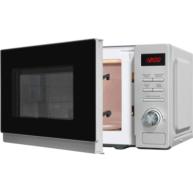 Exquisit MW2070-3GDI si Mikrowelle mit Grill, Standgerät, 700 Watt, 20 Liter Garraum, silber – Bild 6