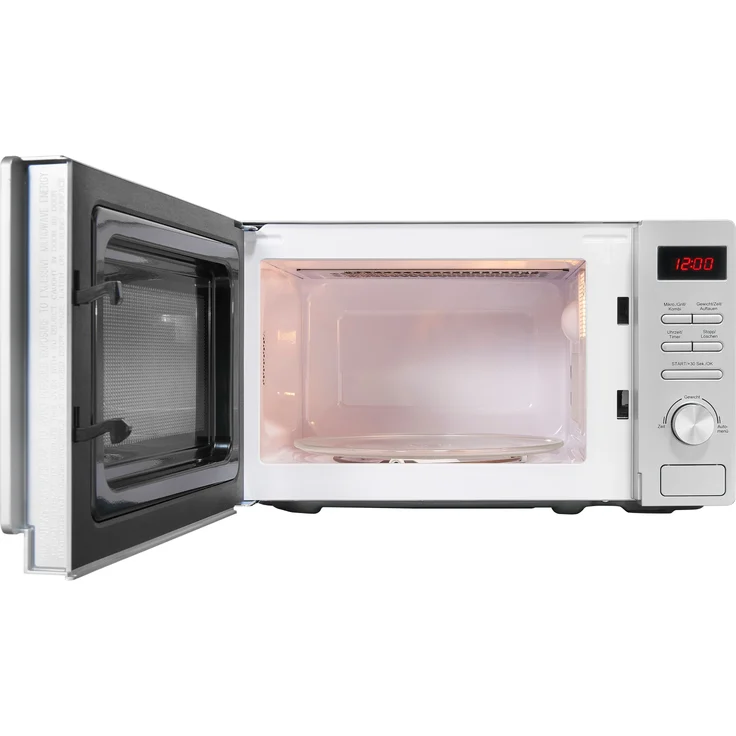 Exquisit MW2070-3GDI si Mikrowelle mit Grill, Standgerät, 700 Watt, 20 Liter Garraum, silber – Bild 8