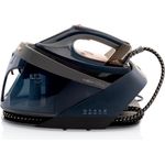 ETA ETA129090000 Steamio Dampfbügelstation, 2200 W, 5,5 Bar, Dampf 120 g-min, Eloxium Premium Bügelsohle, Tank 1,5 l, Anti-Kalk, blau