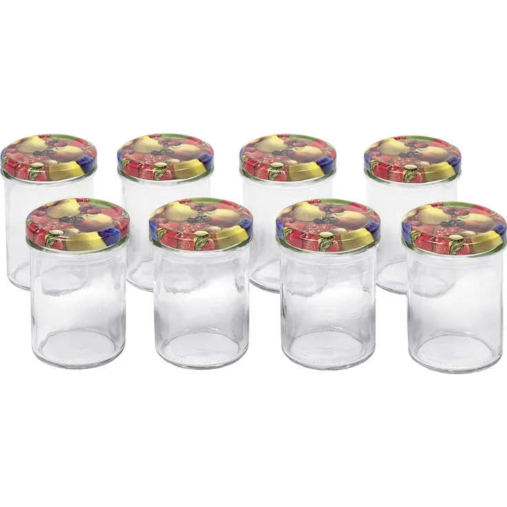 EMSY Schraubdeckelglas 230ml mit 66mm TO-Deckel Obstde8er Tray (121356)