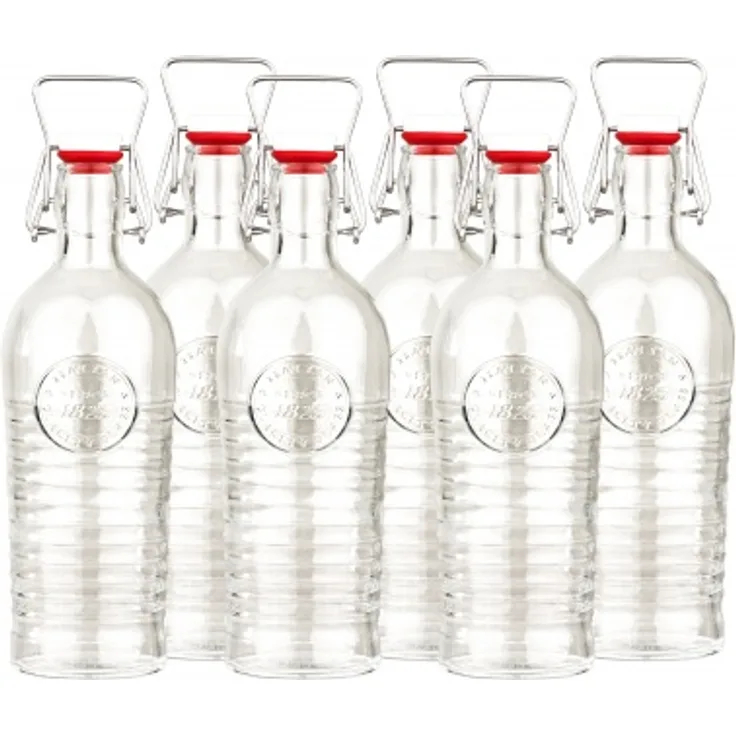 Bormioli Glasflaschen mit Bügelverschluss 6x 1200ml