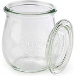 APS Weck-Glas mit Deckel, Tulpen-Form, 75 ml, 12er Set