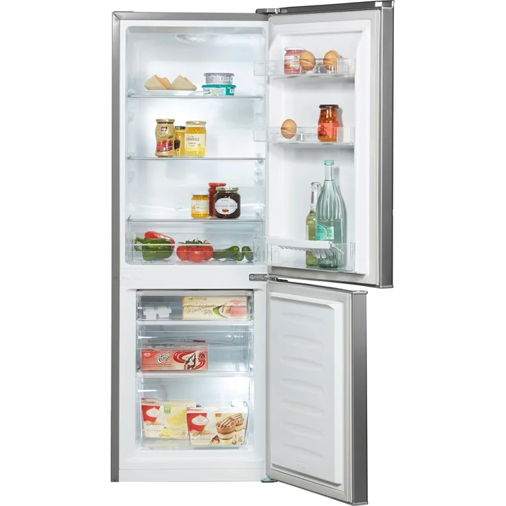 Hanseatic HKGK14349DI Kühl-Gefrierkombination, freistehend, edelstahl, Breite 49.5 cm, Energieklasse D